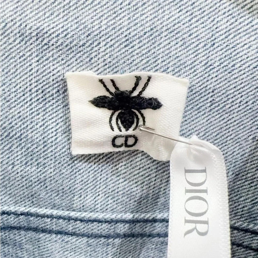 Authentic Dior Textured Blue Jacket - Picture 5 of 6